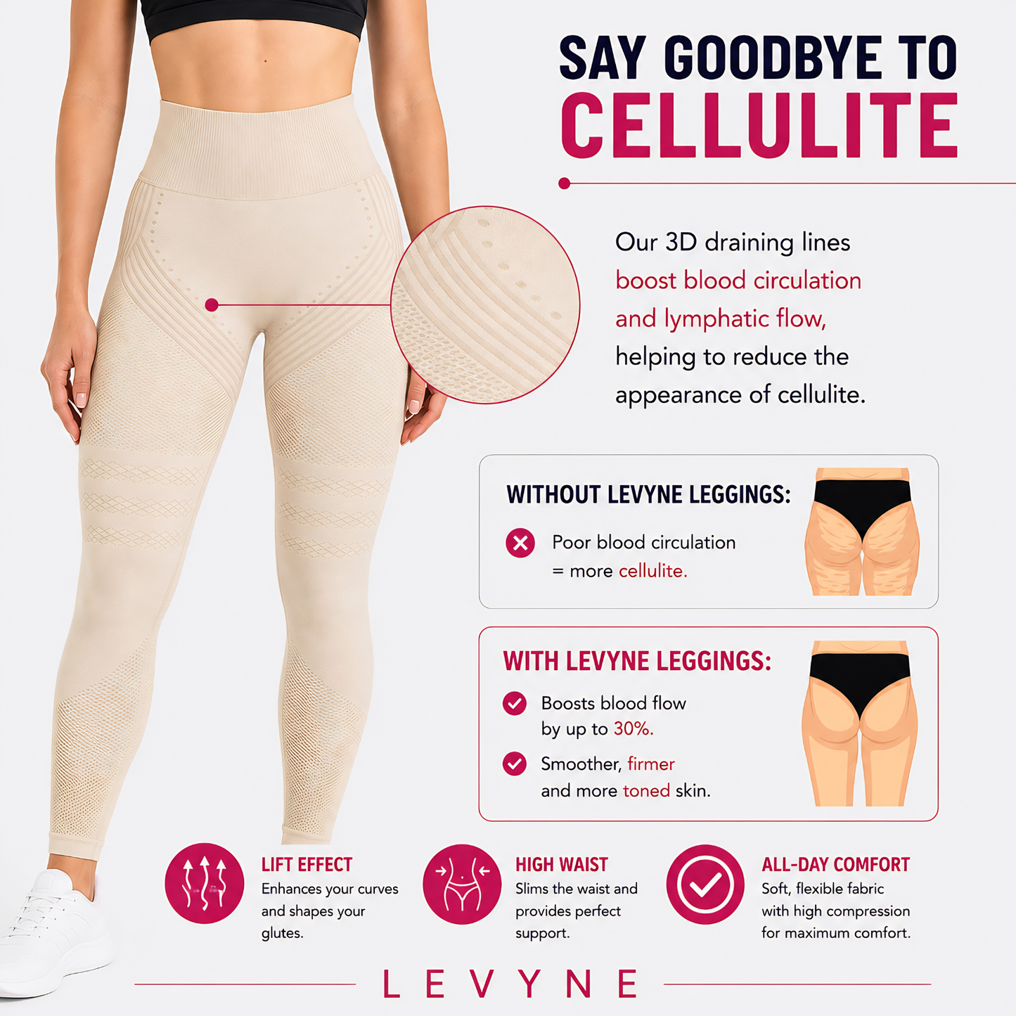 Legging Sculptant 3D - Blush Powder