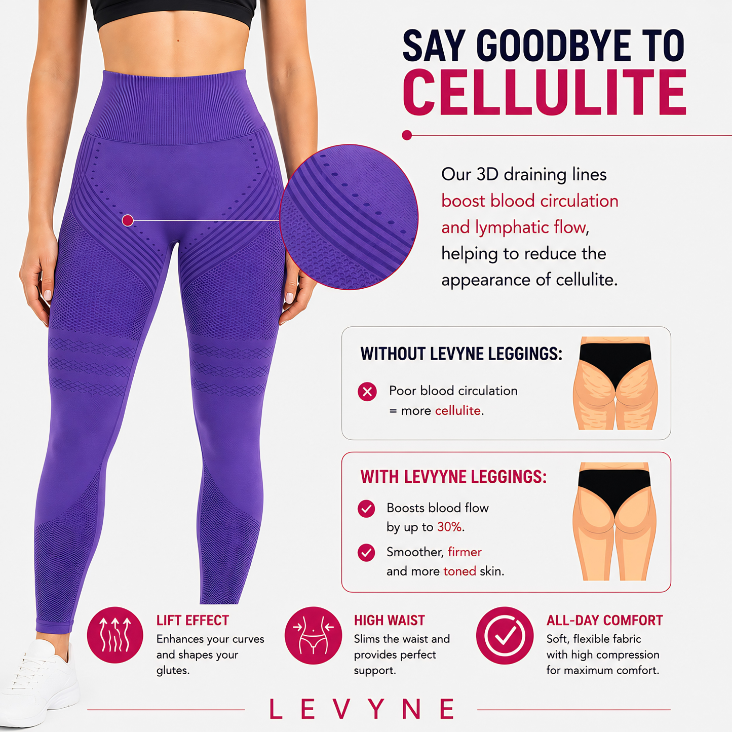 Legging Sculptant 3D - Blush Powder